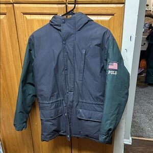 Polo by Ralph Lauren Men's Dark Blue and Forest Green Jacket